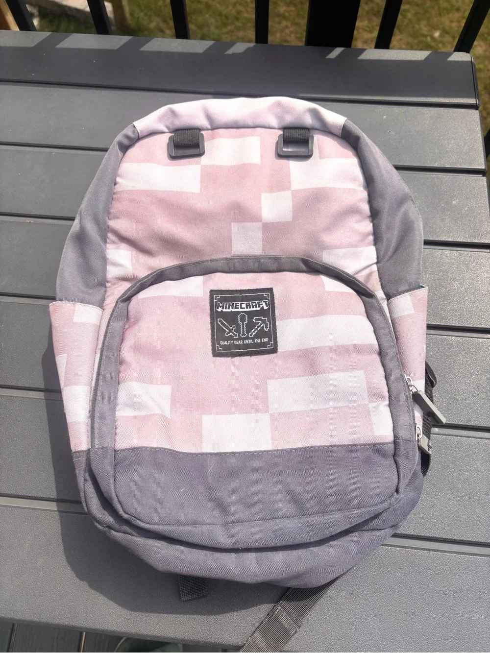 Gray Minecraft Backpack